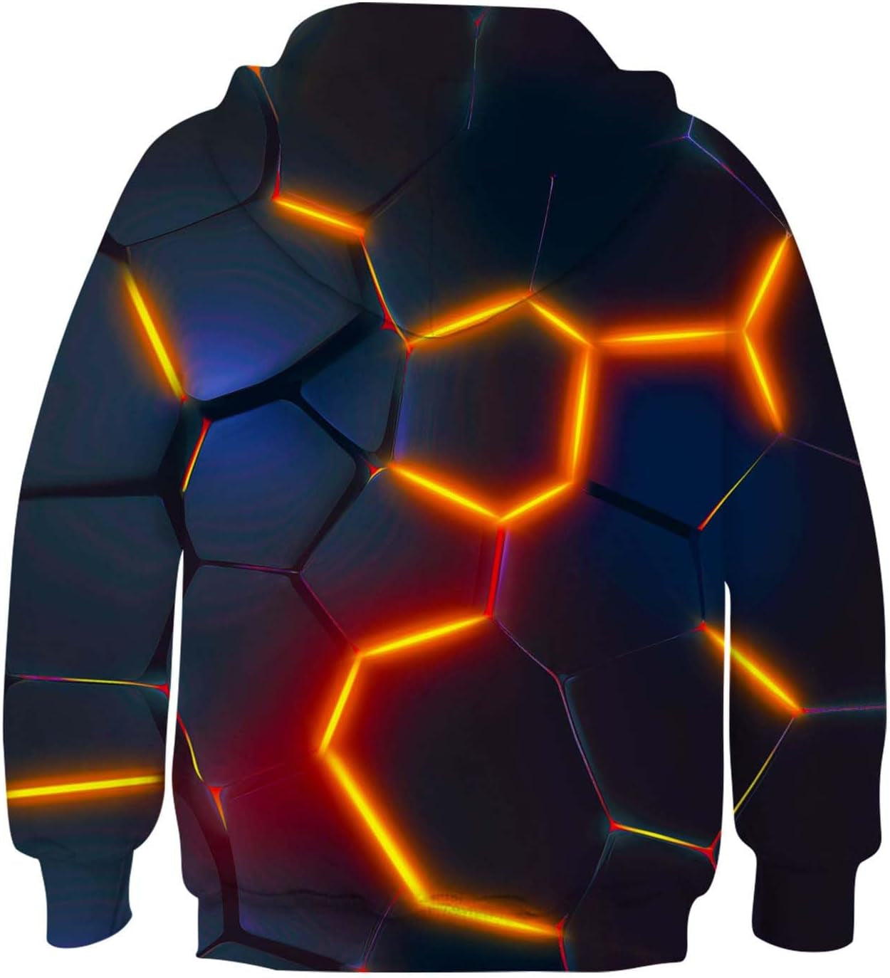 Hoodies for Girls Cool Glowing Geometry Hoodie Sweatshirt Kids Pullover Hooded Winter Long Sleeve Pull on Hoody Jumpers Outwear for 14-16 Years