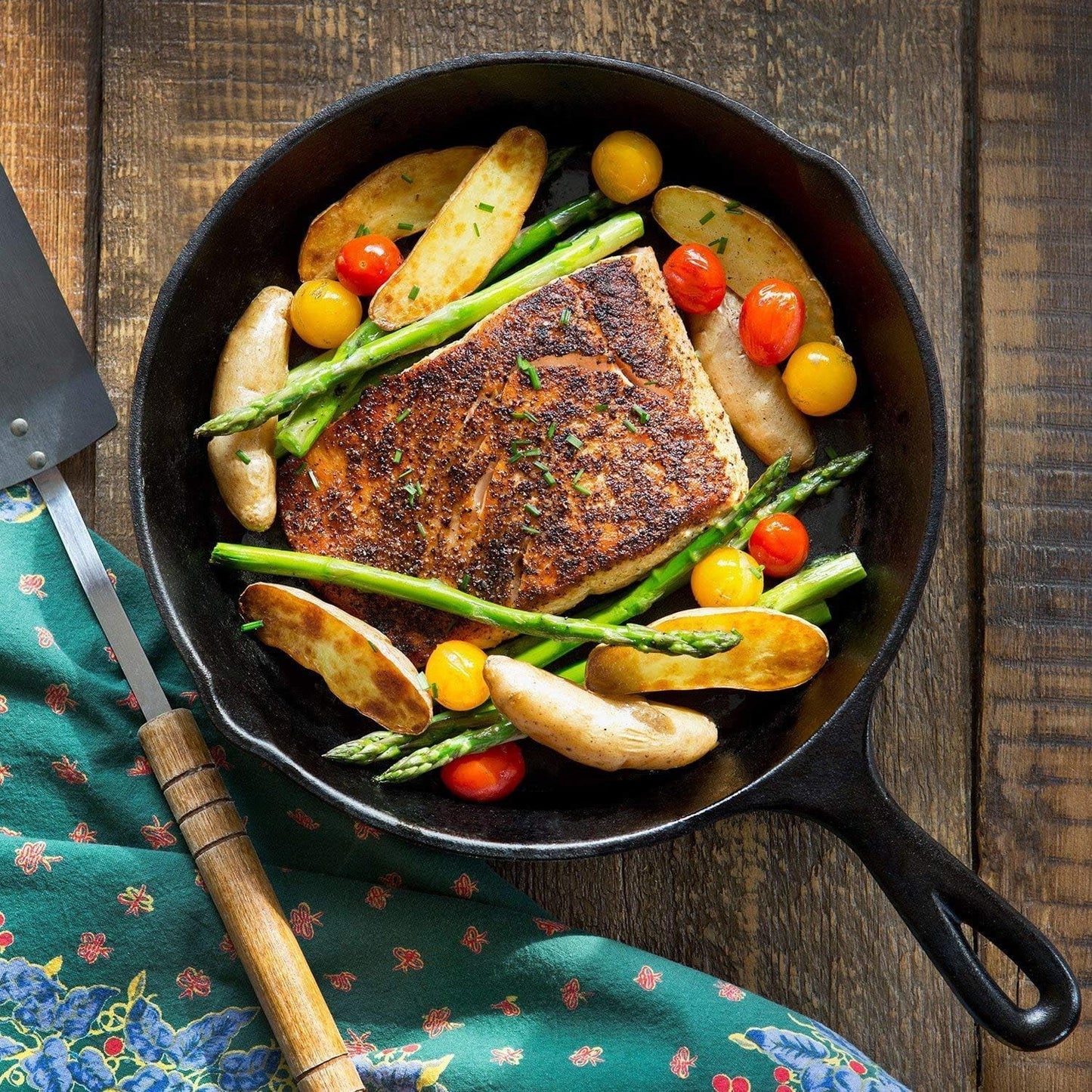 Cast Iron Skillet Set, 3-Piece Pre-Seasoned Pan Cookware Set, 10", 8", 6" Frying Pans with Handles, Heavy-Duty Cookware Set with Non-Stick Surface for Saute, Cooking, Pizza