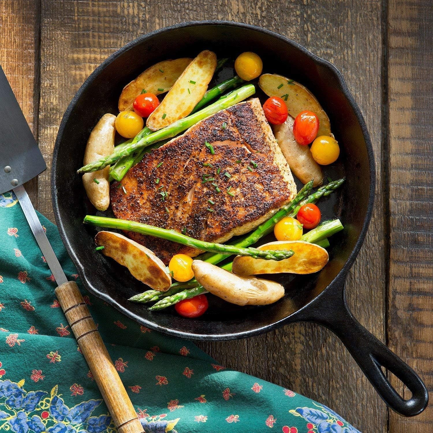 Cast Iron Skillet Set,  3-Piece Pre-Seasoned Pan Cookware Set, 10", 8", 6" Frying Pans with Handles, Heavy-Duty Cookware Set with Non-Stick Surface for Saute, Cooking, Pizza