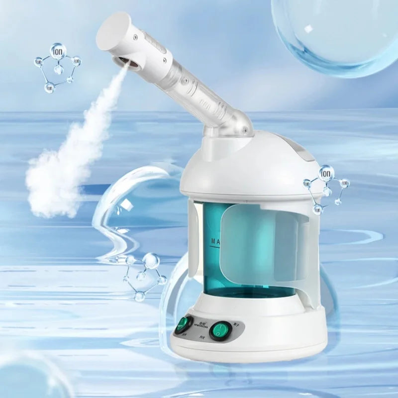 Professional Lonic Facial Steamer Face Nano Hot Mist Spray Portable Facial Vaporizer for Face Skin Care Moisturizer Evaporator