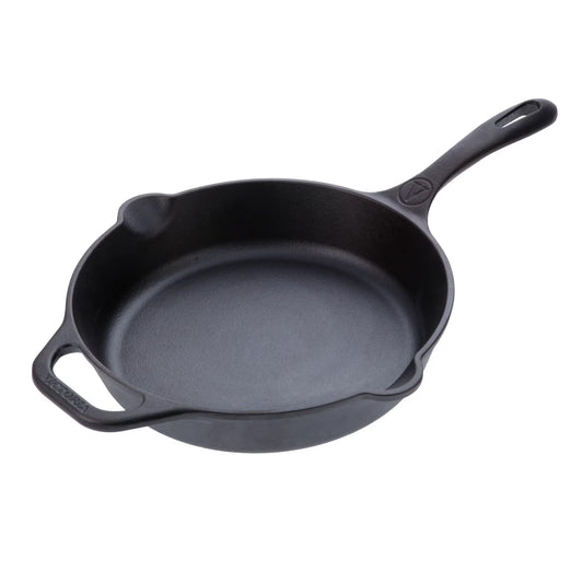10-Inch Cast Iron Skillet, Seasoned Cast Iron Frying Pan with Long Handle, Made in Colombia