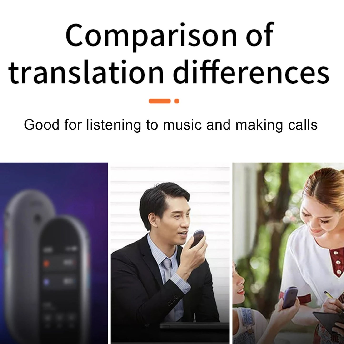 Language Translator Earbuds Wireless Bluetooth Translator High Accuracy with Speakers for Travel