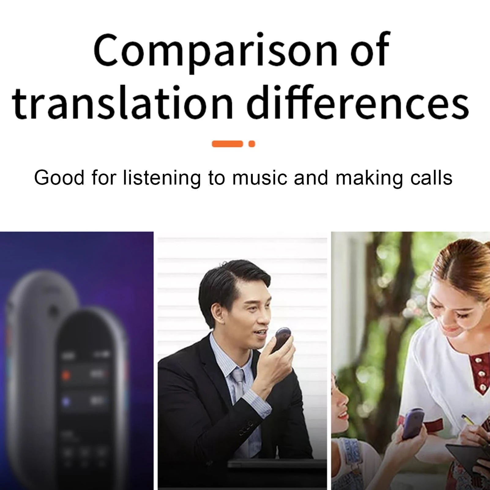 Language Translator Earbuds Wireless Bluetooth Translator High Accuracy with Speakers for Travel