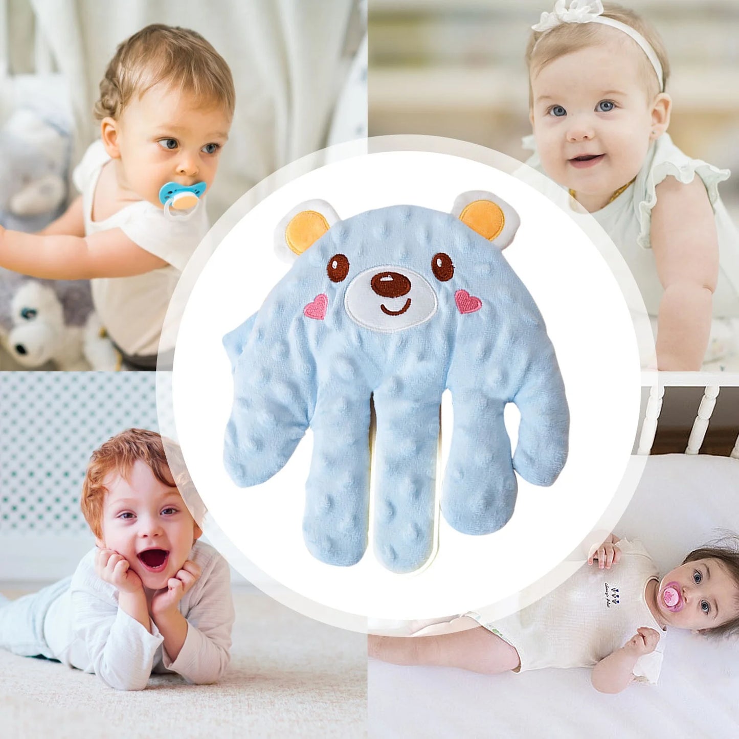 Automatic Baby Sleep Soother Palm | Gentle Patting Motion for Newborns & Infants | Adjustable Speed & Remote Control | Portable 23X24Cm Size | Includes Heating Function for Belly Comfort