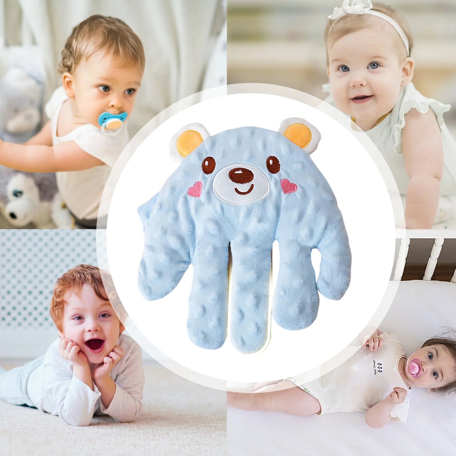 Automatic Baby Sleep Soother Palm | Gentle Patting Motion for Newborns & Infants | Adjustable Speed & Remote Control | Portable 23X24Cm Size | Includes Heating Function for Belly Comfort