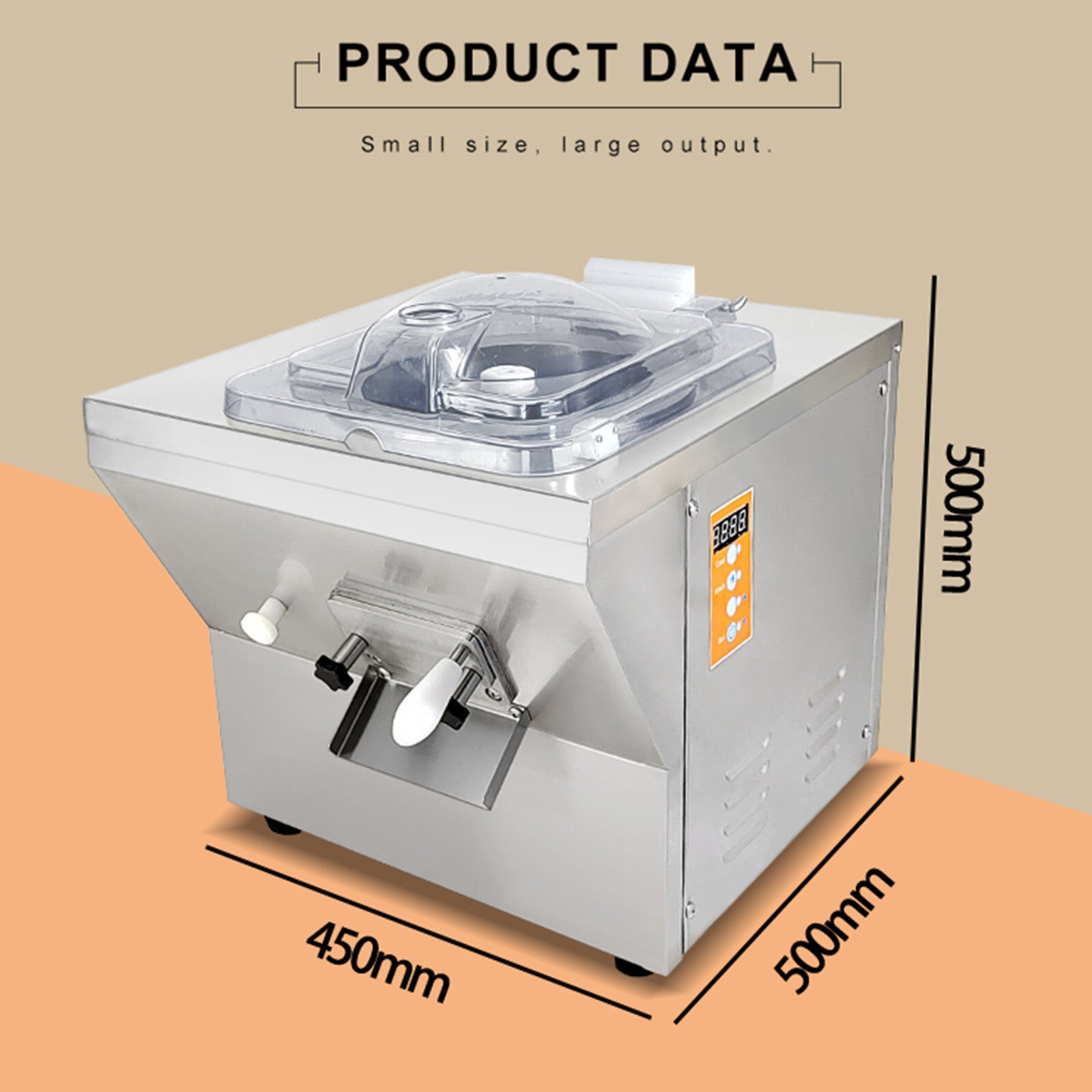 Kolice Commercial Italian Gelato Ice Cream Machine Water Ice Maker-20L/ Hour
