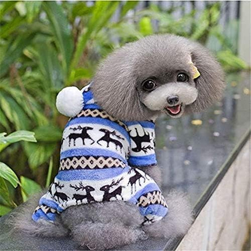 Dog Hoodie Soft Cozy Winter Puppy Clothing Pet Clothes Sweater Cute Hooded Dogs Sweatshirts Cat Coat